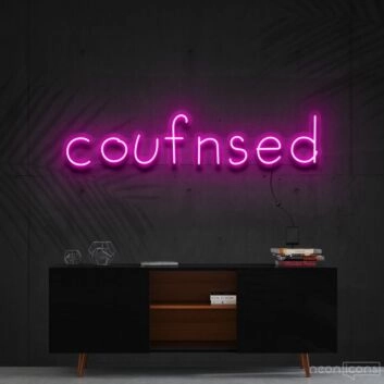 Confused Neon Sign for Playful and Bold Decor