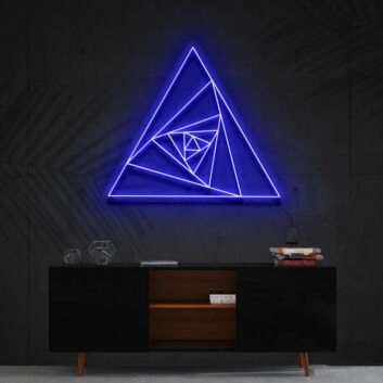 Triangle Shutter Neon Sign for Geometric Art Enthusiasts
