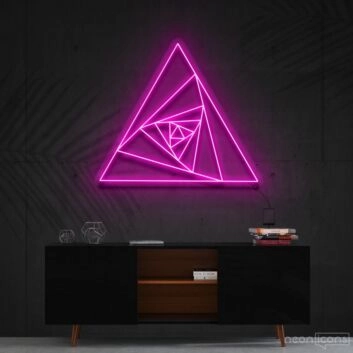 Triangle Shutter Neon Sign for Geometric Art Enthusiasts