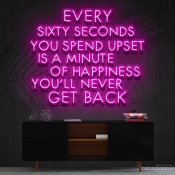 Every Sixty Seconds Neon Sign for Motivational Spaces