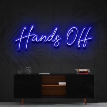Hands Off Neon Sign for Playful and Bold Decor
