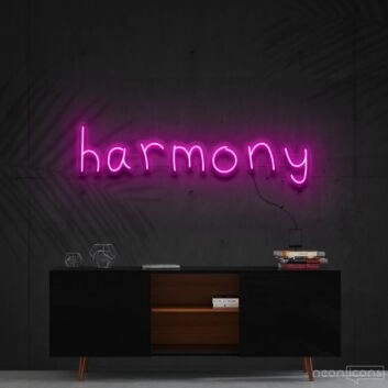 Harmony Neon Sign for Peaceful and Zen Spaces