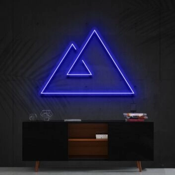 Abstract Mountains Neon Sign for Nature and Artistic Spaces