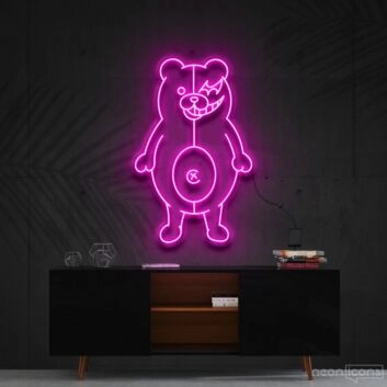 Monokuma Danganronpa Neon Sign for Game Rooms and Anime Fans