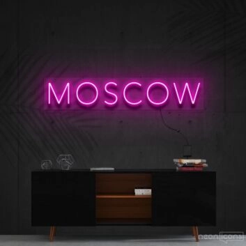 Moscow Neon Sign for Travel Lovers