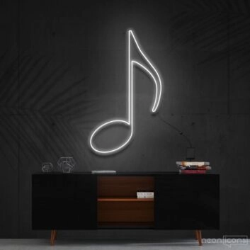Musical Note Quaver Neon Sign for Music Rooms