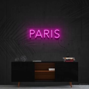Paris Neon Sign for Travel Lovers