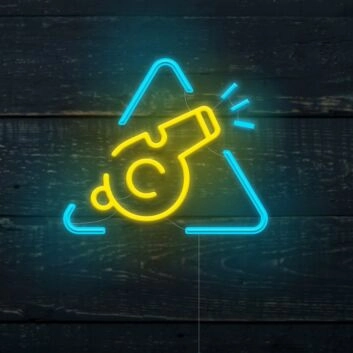 Whistle Neon Sign for Sports Enthusiasts