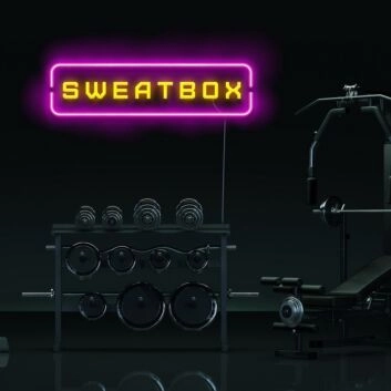 Sweat Box Neon Sign for Gym and Fitness Spaces