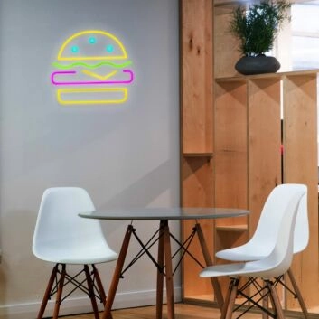 Cheeseburger Neon Sign for Restaurants and Diners