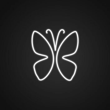 Butterfly Custom Neon Sign V2 for Nature and Kids Rooms