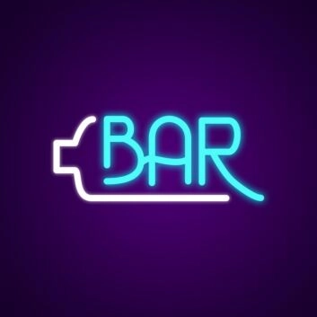 Bars Neon Sign for Bar and Party Spaces