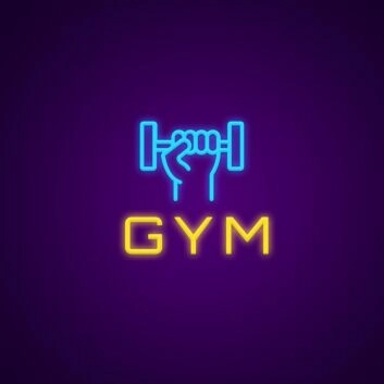 Gym Neon Sign for Fitness Studios