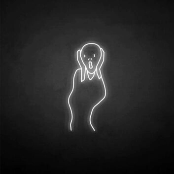 &#39;scream&#39; neon sign