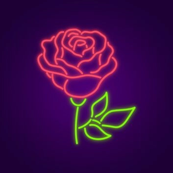 Rose Neon Sign for Romantic Settings
