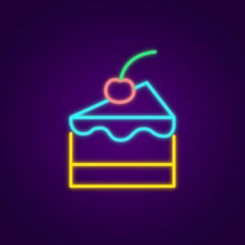 Cake Neon Sign for Birthday Celebrations
