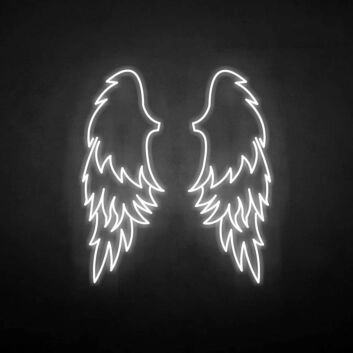 &#39;wings&#39; neon sign