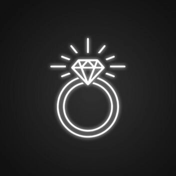 Ring Neon Sign for Wedding Decor