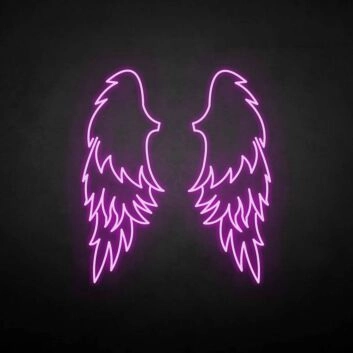 &#39;wings&#39; neon sign