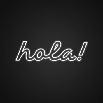 Hola Neon Sign for Welcoming Spaces