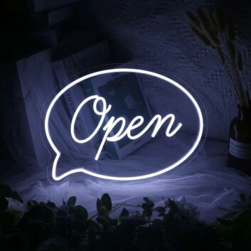 Open Neon Sign for Retail Spaces