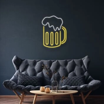 Beer Neon Sign for Bars and Party Decor