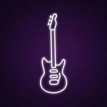 Guitar Sign Neon Sign for Music Lovers