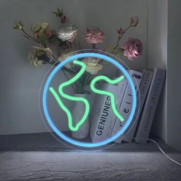 Planet Neon Sign for Space Themed Decor