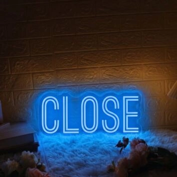 Close Neon Sign for Business Displays