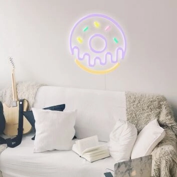 Donut Neon Sign for Food Lovers and Kitchens