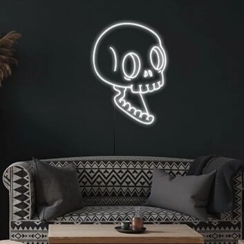 Skull Neon Sign for Bold and Halloween Decor