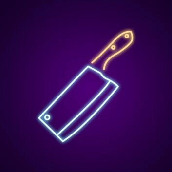 Knife Neon Sign for Kitchens and Restaurants