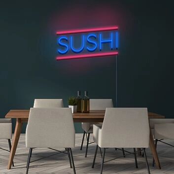Sushi Neon Sign for Food Lovers and Restaurants