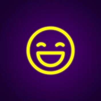 Happy Neon Sign for Positive Spaces