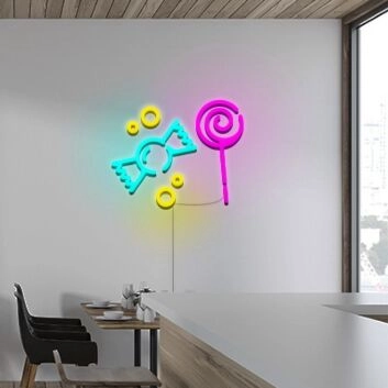 Candy Neon Sign for Playful and Fun Decor