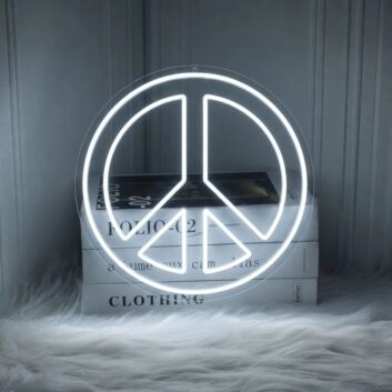 Peace Neon Sign for Zen and Peaceful Spaces