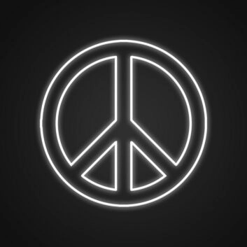 Peace Neon Sign for Zen and Peaceful Spaces