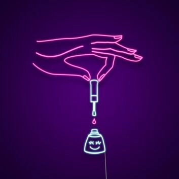 Nails Neon Sign for Beauty Studios