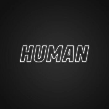 Human Neon Sign for Inspirational and Artistic Decor