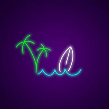 Beach Neon Sign for Coastal Themes