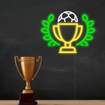 Trophy Neon Sign for Sports Decor