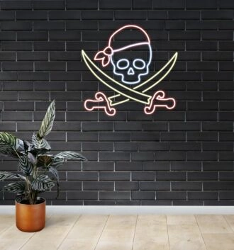 Pirate Neon Sign for Nautical Themes