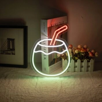 Coconut Neon Sign for Tropical Themes