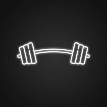 Barbell Neon Sign for Fitness Studios