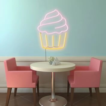 Cupcake Neon Sign for Bakeries