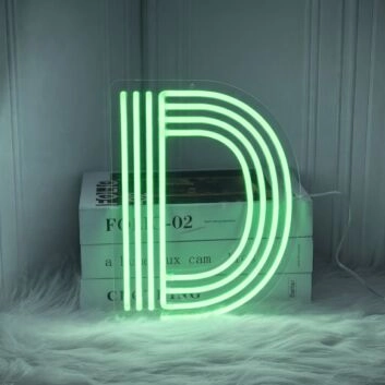 Letter D Neon Sign for Custom Decor