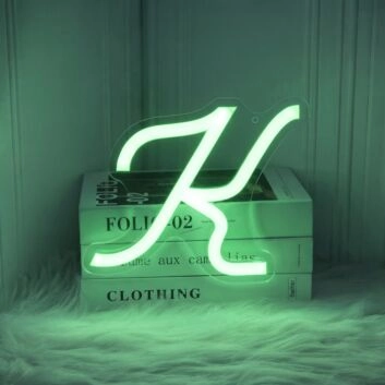 Letter K Neon Sign for Custom Signage