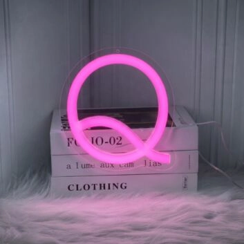 Letter Q Neon Sign for Custom Decor