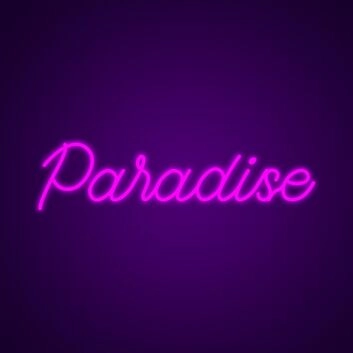 Paradise Neon Sign for Tropical Themes