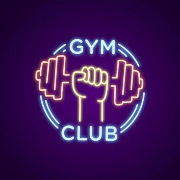 Gym Club Neon Sign for Fitness Centers